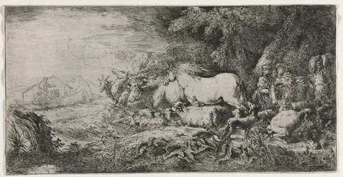 Noé et les animaux entrant dans l