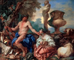 Scène pastorale. Faune et bergère, 1650s