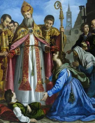Saint Zenobius ressuscite un garçon mort, probablement vers 1610-20