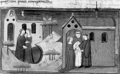 Décaméron, Alibech se trouve avec un ermite ; Alibech épouse Neerbale. Troisième journée, nouvelle 10