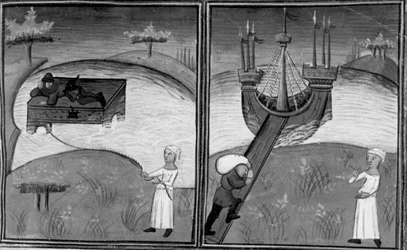 Décaméron, Landolfo Rufolo est sauvé par une femme ; Landolfo repart chez lui. Deuxième journée, nouvelle 4