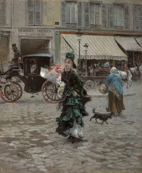 En traversant la rue