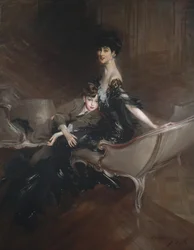 Consuelo Vanderbilt, duchesse de Marlborough, et son fils, Lord Ivor Spencer-Churchill