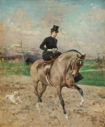 Cavalière. Alice Régnault à cheval, 1878