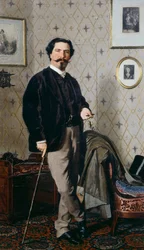 Portrait de Cristiano Banti avec sa canne