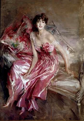Portrait de Madame Olivia Concha de Fontecilla ou la Dame en rose