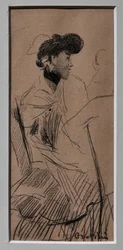 Femme élégante assise