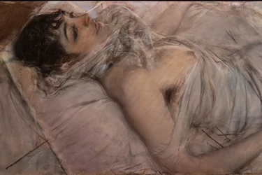 La Comtesse de Rasty Allongée, détail