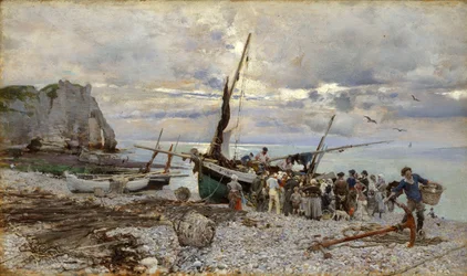 Le Retour des Bateaux de Pêche, Étretat, 1879