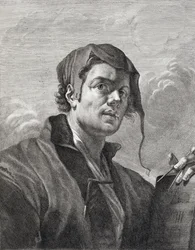 Gerrit van Honthorst (1590-1656), gravé par Cosimo Mogalli (1667-1730)
