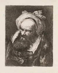 Vieil homme avec un turban, de la Raccolta di Teste (Collection de têtes)