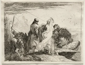 Fuite en Égypte : La Sainte Famille quittant le rivage
