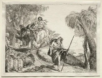 Fuite en Égypte : La Sainte Famille et le Troupeau de Moutons