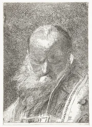 Ecclésiastique à tête chauve en chasuble