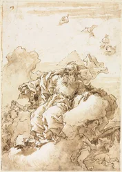 Dieu le Père avec symbole de la Trinité