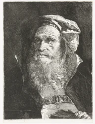 Vieil homme avec barbe et livre (Verzameling hoofden) (Raccolta di Teste)