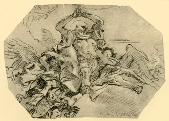 Saint priant entouré d