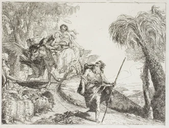 La Sainte Famille Descendant un Chemin Forestier, Près d