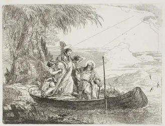 La Sainte Famille entrant dans le bateau avec l