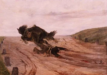 Homme pris par un étrier
