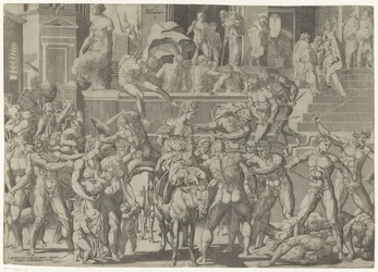 Bataille entre les Romains et les Sabins (Raptus Sabinaro)