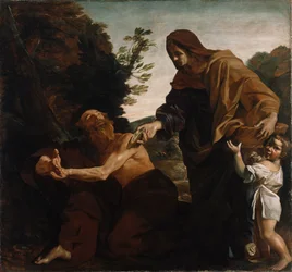 Élie recevant du pain de la veuve de Zarepath, 1621-24