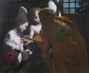 Saint Pierre guérissant sainte Agathe en prison