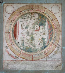 Carte du monde, illumination par Giovanni Leardo, Biblioteca Civica Bertoliana, Vicenza