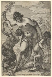 Vénus fouettant Cupidon avec des roses, début du XVIIe siècle