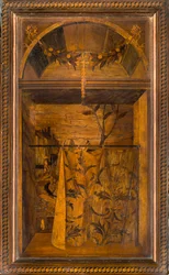 Chœur canonial en bois, Incrusté par Giovanni Maria Platina 1484, Stalle supérieure