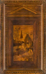 Chœur canonial en bois, Incrusté par Giovanni Maria Platina 1484, Stalle supérieure