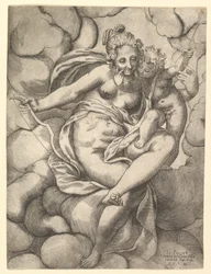 Vénus et Cupidon dans les nuages, 1568