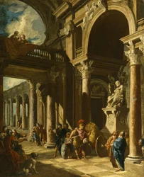 Alexandre le Grand coupant le nœud gordien, vers 1718-1719