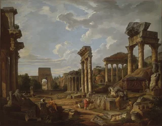 Un caprice du Forum romain, 1741