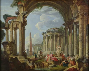 Prédication parmi les ruines antiques, vers 1740-50