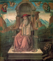 Saint Jérôme en trône, ca 1475
