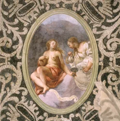 Figures féminines, plafond de la grotte