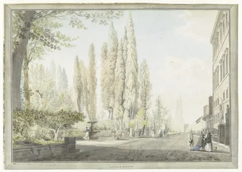 Vue de la Villa Montalto à Rome - La ville Negroni (titre sur l