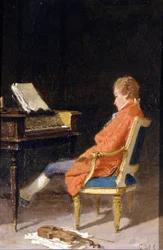 Portrait de Wolfgang Amadeus Mozart au piano