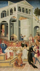 La tête de Saint Jean-Baptiste apportée devant Hérode, 1455-1460