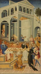 La tête de Saint Jean-Baptiste apportée devant Hérode, 1455-60
