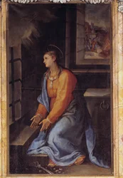 Portrait de Sainte Apollonie en prison