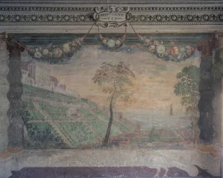 Vue de la Villa basée sur le design original, Hall de la Fontaine