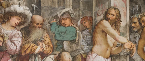 Nef centrale, Cinquième travée sud, Flagellation du Christ, Girolamo Romanino