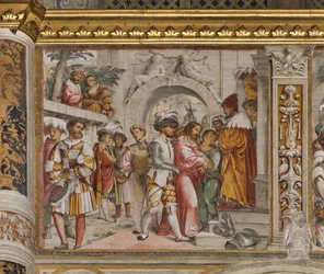 Nef centrale, Cinquième travée sud, Christ devant Pilate
