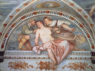 La Mort de Cléopâtre, lunette, 1531-32