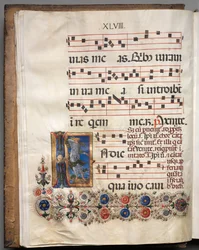 Antiphonaire : Initiale, ange, c. 1470-1480