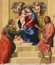 Madone et enfant en trône avec les saints Marie-Madeleine et Jean-Baptiste
