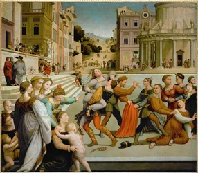 Le viol de Dina, tableau laissé inachevé par Fra Bartolomeo et terminé par Bugiardini en 1531 (peinture)