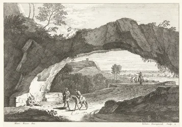 Paysage avec pont de pierre et quelques figures (Paysages italiens)